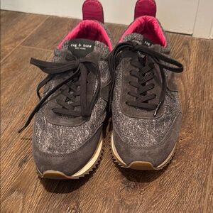Rag & Bone Women's Charcoal and Pink Sneakers